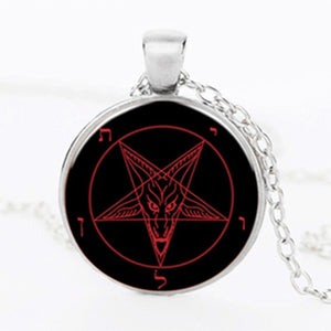 Handmade Baphomet Inverted Pentagram Necklace - aleph-zero